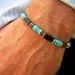 Bohemian Coconut Shell Piece Turquoise Cross Men's Hip-Hop Wood Accessories Jewelry Bracelet_ipsvogv.com