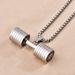 Hot Selling Trend, Niche Fashion, Personalized Dumbbell Necklace, Versatile Titanium Steel Pendant For Men_ipsvogv.com