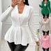 Women's Clothing new casual texture single button green fruit collar long sleeved top jacket_ipsvogv.com