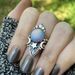 Sanjie Personality Punk Alloy Inlaid Gradient Artificial Ring Exaggerated Star And Moon Jewelry Ornament_ipsvogv.com
