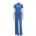 Women's Clothing slim T-shirt high waist blue pleated mopping pants casual _ipsvogv.com
