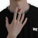 Wang Jiaer's Same Titanium Steel Non Fading Star Necklace, Hip-hop Cuban Fashion, Male Niche Versatile Couple Necklace_ipsvogv.com