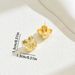 Niche Korean style women's geometric earrings, versatile luxurious four leaf clover design, with stripes and earrings_ipsvogv.com