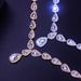 New Blue Water Drop Rhinestone Necklace INS Popular Diamond-encrusted Gemstone Necklace Luxury Necklace_ipsvogv.com
