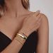Brass With Real Gold Plating, Across Fashionable Love Multi Layer Stackable And Versatile Ladies Bracelet Set_ipsvogv.com
