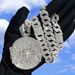 Trendy Money And Family Letter Pendant Full Diamond Cuban Necklace Men Hip Hop Jewelry_ipsvogv.com