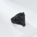 Retro goat head stainless steel ring ring men's personality domineering ram titanium steel wrench hand jewelry_ipsvogv.com
