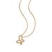 New product with diamond inlaid sweet butterfly necklace, women's gold white titanium steel fashionable collarbone_ipsvogv.com