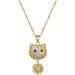 】 Flower 【 Cat Zircon Light Luxury Charm Gorgeous Full Diamond Necklace Women's Versatile Clavicle Titanium Steel Chain 【 】_ipsvogv.com