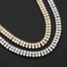 Men's Jewelry Hip Hop Necklace Men's 5mm Double Row Full Diamond Zircon Necklace Hip Hop Spring Buckle Clavicle Chain Men's Tennis Chain_ipsvogv.com