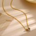Women's Jewelry Stainless Steel Double Color Vacuum Plating Necklace Geometric Circle Double Ring Pendant Fashion Necklace_ipsvogv.com