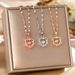 Cross Mirror Dynamic Double Titanium Steel Necklace With Female Personality And Pulsating Heart Pendant, High-end_ipsvogv.com