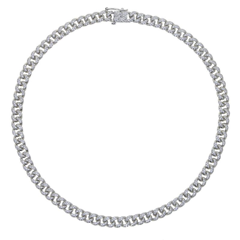 Jewelry & Accessories New Zircon Cuban Chain Necklace Fashion Trend Women's Cuban Chain Necklace_ipsvogv.com