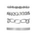 Fashion New Style Multi Smooth Mix Fried Dough Twists Chain Simple Thread Exaggerated Hip-hop Four Piece Bracelet_ipsvogv.com