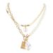 Jewelry Fashion Pearl Chain Splicing Necklace Retro Alloy Resin Pendant Necklace_ipsvogv.com