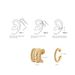Brass Real Gold Electroplating Fashionable High Grade Sense Twisted Geometric Multi Layered Zircon Ear Bone Clip Ladies Temperament Earrings_ipsvogv.com