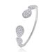 Women's Jewelry Beaded Diamond Studded Teardrop Shaped Open Bracelet French Retro Style Creative Design Advanced Movable Hand Jewelry Bracelet_ipsvogv.com