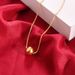 Stainless Steel Round Bead Pendant Necklace For Women Girls Gold Color Classic Simple Clavicle Chain Wedding Party Jewelry Gift_ipsvogv.com
