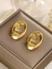 French Vintage INS Stainless Steel Simple Cutout Wer Hammer Exaggerated Style Women's Earrings_ipsvogv.com