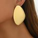 Personalized large light surface exaggerated ear accessories fashion metal heavy industry geometric earrings_ipsvogv.com