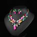 Women's necklaces, earrings, luxurious crystal banquet dress accessories_ipsvogv.com