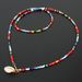 Collar Bohemian style colorful rice bead with personalized seashell necklace for women 12100_ipsvogv.com