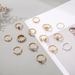 Hot Selling Rose Sparkling Diamond Pearl Crescent Fatima's Hand Drop Oil Eagle 13 Piece Set Joint Ring_ipsvogv.com