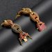 Unisex Hip Hop Bracelet Colored Zircon Pig Nose Chain Coffee Bean Chain Real Gold Electroplating Men's Hip Hop Jewelry_ipsvogv.com