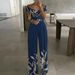 2023 Women's Fashion One Shoulder Print Temperament Commuter Casual High Waist Jumpsuit Women_ipsvogv.com