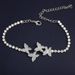 Fashion simple diamond butterfly Anklet innovation combined with hip hop rhinestone Anklet jewelry Anklet_ipsvogv.com