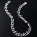 New Men's Necklace Bracelet Full Diamond Skull Cuban Street Hip Hop Chain_ipsvogv.com