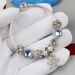 Snowflake Pendant Handmade DIY Alloy Diamond Bead Bracelet_ipsvogv.com