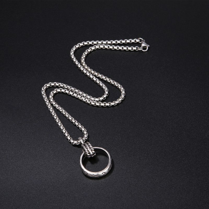 Hip hop trendsetter versatile internet celebrity matching circular ring necklace men's pendant trendy jumpy pendant_ipsvogv.com