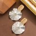 Fashionable Exaggerated Cold Style Pleated Circular For Women With A Sense Of Luxury, Simple Silver Needle Earrings_ipsvogv.com