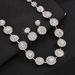 2024 Fashion Jewelry Luxury Wedding Party Women's Accessories Round Water Drop Necklace Earrings Set_ipsvogv.com