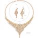 2024 Necklace Earrings Diamond Jewelry High-end Wedding Dress Evening Gown Accessories Two-piece Set_ipsvogv.com
