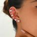 Japanese and Korean women's cute zircon inlaid earring set, light luxury, super sparkling, cat niche design, earrings,_ipsvogv.com