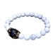 New Beaded Creative Tiger Eye Stone Matte Crown Elastic Men's Bracelet_ipsvogv.com