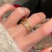 French Style Open Court Ring Middle With Full Diamond Zircon Micro Inlay, Niche Design, High-end And Personalized Inlay, Design,_ipsvogv.com