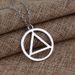 Rap Singer Eminem's Pendant Necklace, Nightclub Hip-hop Minimalist Triangular Necklace_ipsvogv.com