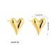 Exaggerated Minimalist Style Three Dimensional Metal Heart Earrings Fashion Temperament Irregular Stainless Steel Earrings_ipsvogv.com
