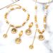 Modern Style Geometric Titanium Steel Plating Gold Plated Bracelets Earrings Necklace_ipsvogv.com