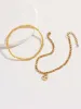 Anklets Fashion Gold Twee Constellations Pendant Ankle Chain (21+5cm)L2403_ipsvogv.com