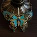 Jewelry vintage butterfly enamel brooch Rhinestone plated with genuine gold standard hollowed out animal_ipsvogv.com