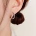 Women's Jewelry Temperament Fashion Double Layer Hollow Zircon Hoop Ear Buckle Exquisite Small Versatile Design Earrings_ipsvogv.com