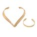 2025 new necklace bracelet set for women with exaggerated punk style design, collarbone chain, multi-layer open collar_ipsvogv.com
