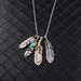 Feather Pendant High Bridge Same Necklace Personalized Four Piece Set Hip Hop Simple Long Sweater Chain Accessories For_ipsvogv.com
