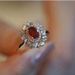 exquisite Treasure And Red Color Advanced Zircon Hollow Diamond For Women, Super Beautiful French Style Simple Opening Women,_ipsvogv.com