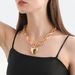 Cold Wind Hollow Thick O-chain Large Peach Heart Pendant, Item Decoration Exaggerated Love Niche Necklace_ipsvogv.com