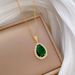 Steel 【 Titanium 】 Water Drop Zircon Fashion Light Luxury Charm Gorgeous Full Diamond Necklace Women's Versatile 【 】_ipsvogv.com